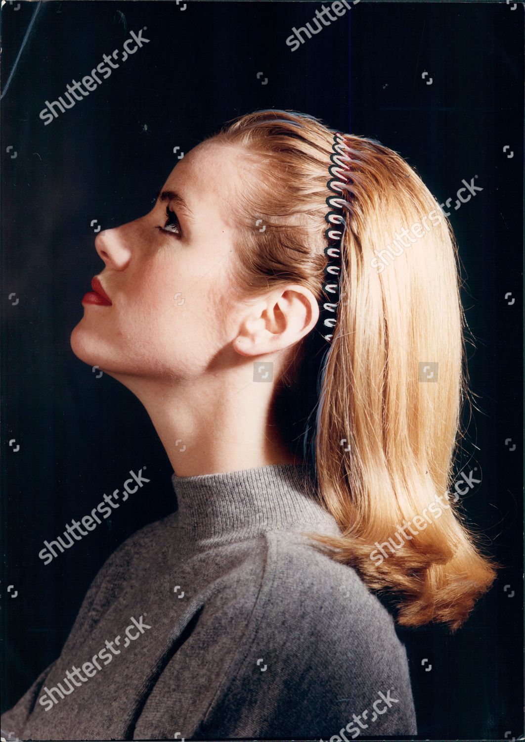 Fashion Women Hair Hairstyles 1991 Hair Band Editorial Stock Photo