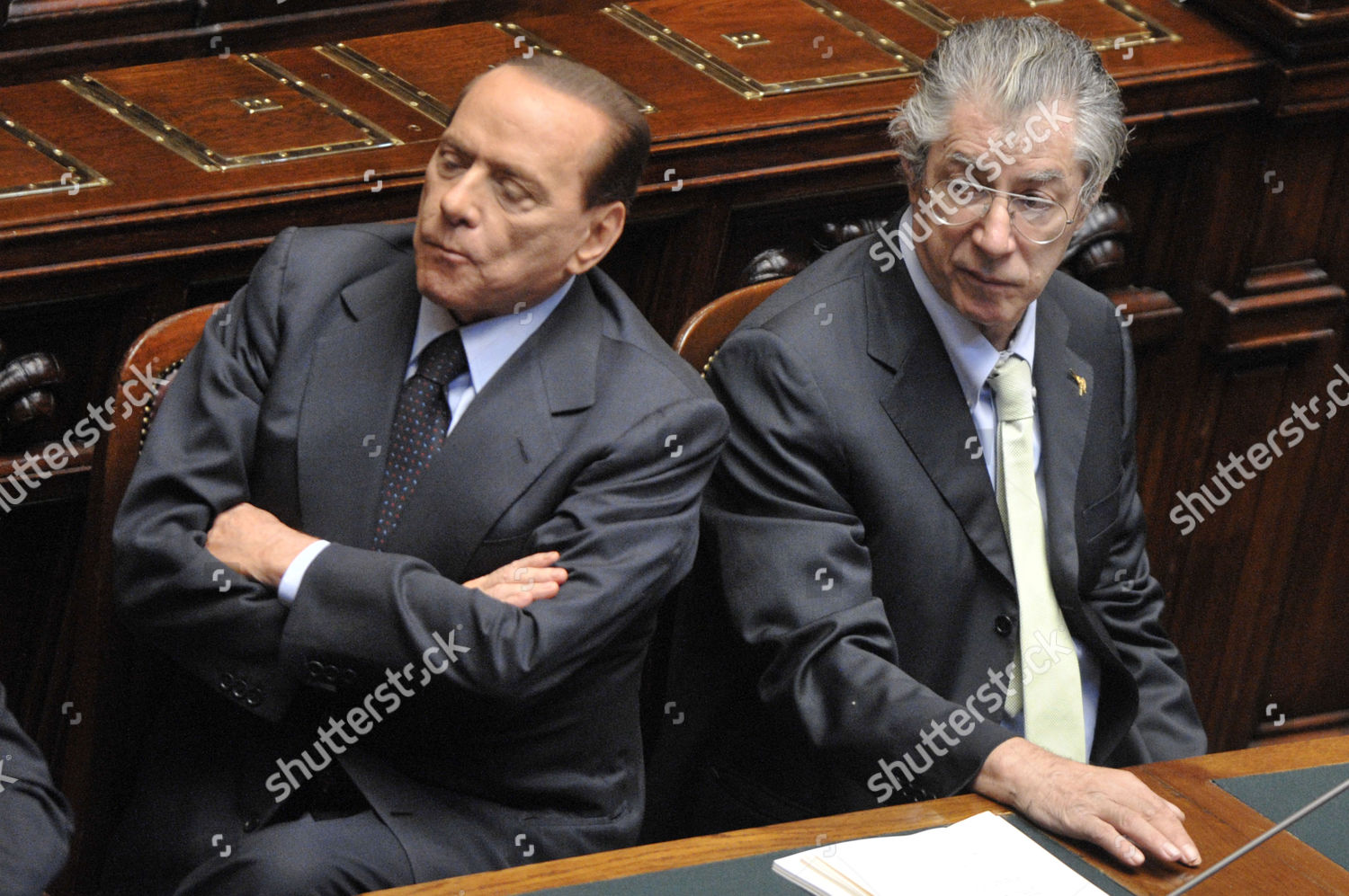 Italian Prime Minister Silvio Berlusconi Umberto Editorial Stock Photo ...