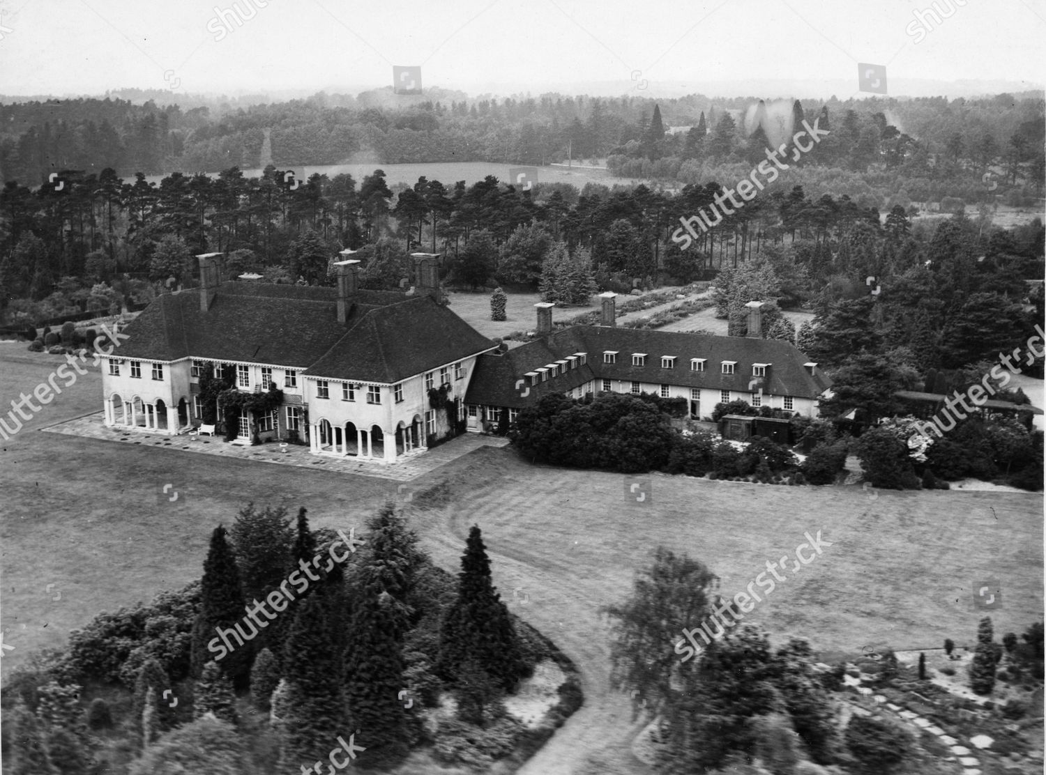Aerial View Windlesham Moor Surrey Country Editorial Stock Photo