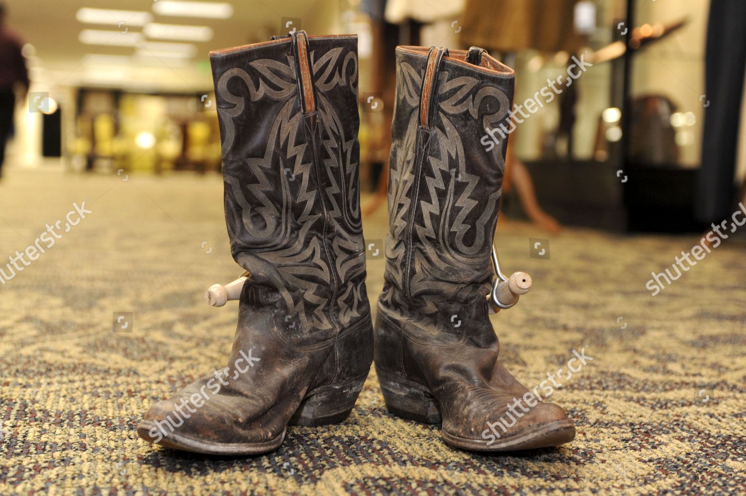 pair Lucchese cowboy boots True Grit 