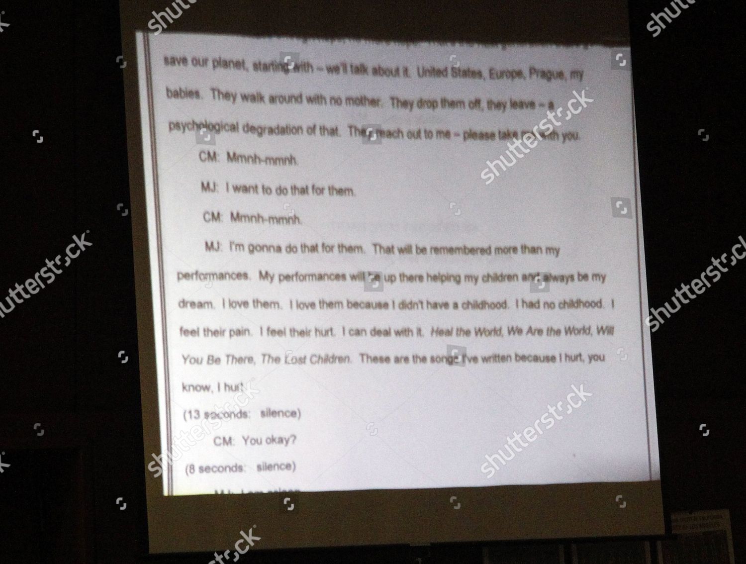 Slide Projection Part Transcript Recording Michael Editorial Stock ...