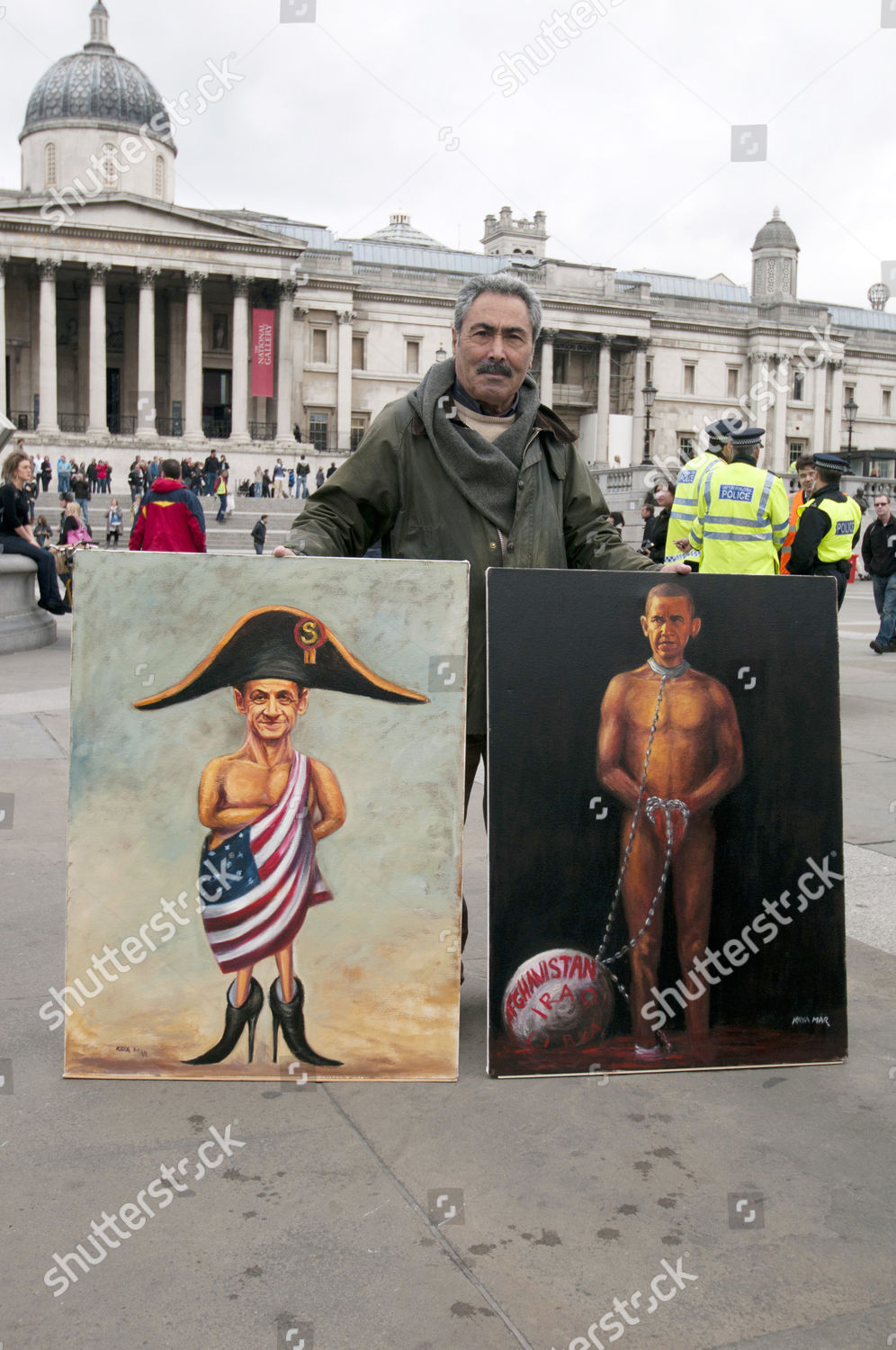 Artist Shows Off His Political Paintings Editorial Stock Photo Stock artist-shows-off-his-political-paintings-editorial-stock-photo-stock