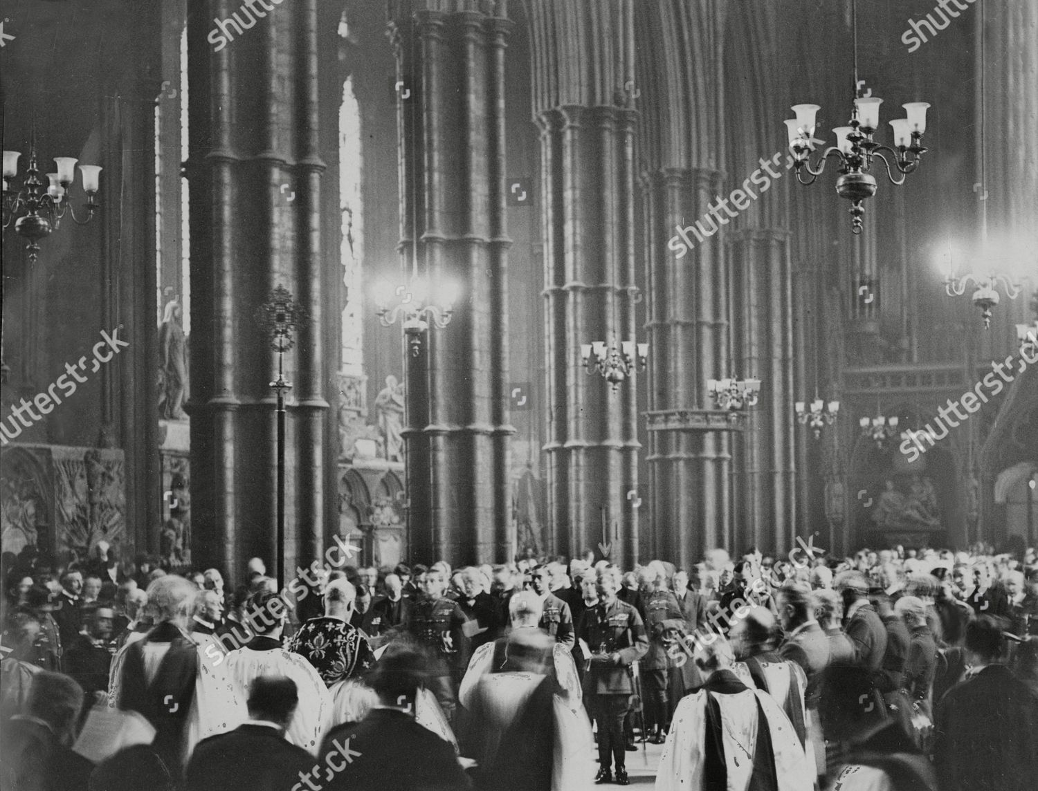 Scene Inside Westminster Abbey During Funeral Unknown Editorial