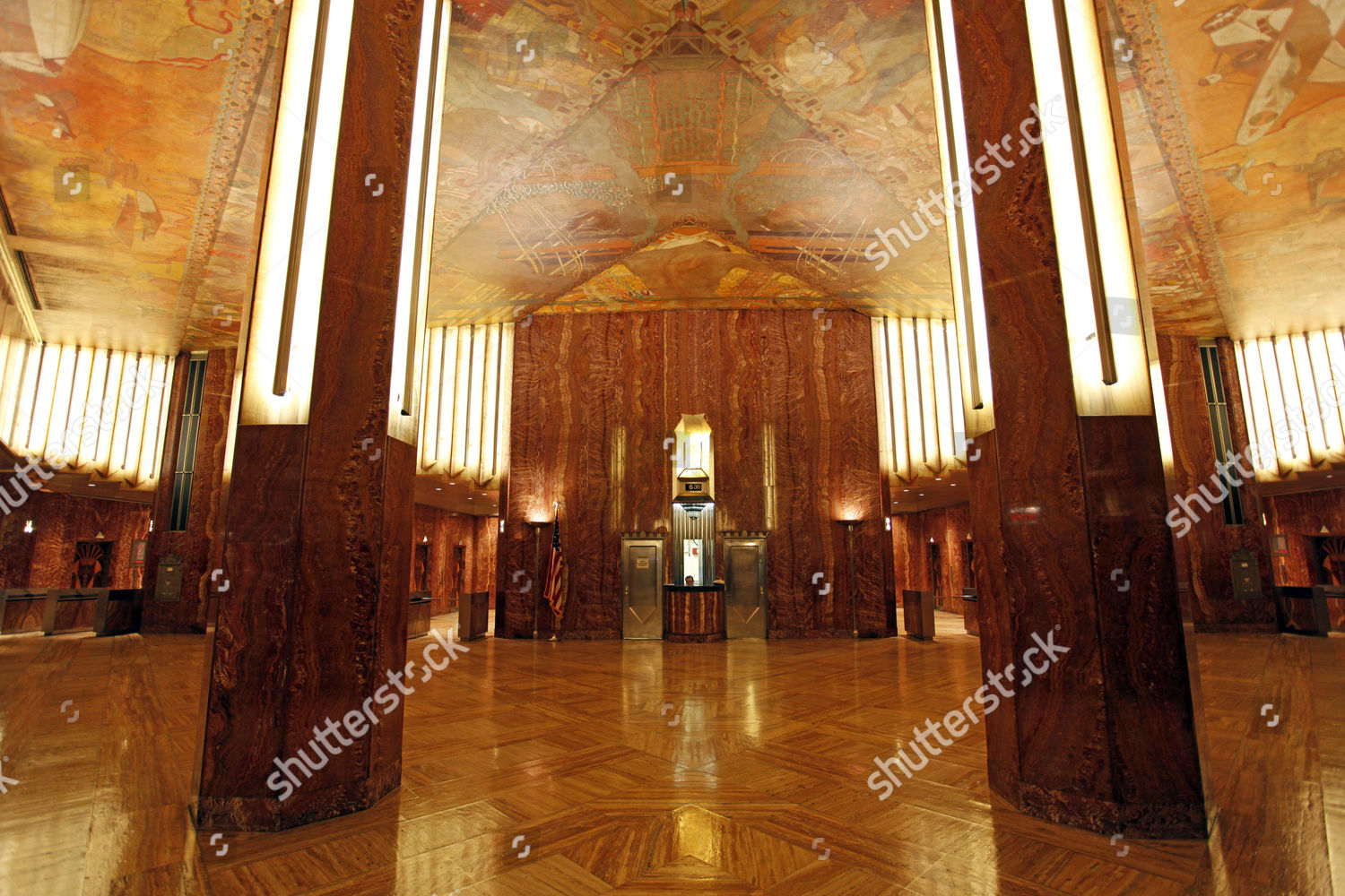Chrysler Building Art Deco Entrance Lobby Interior Editorial