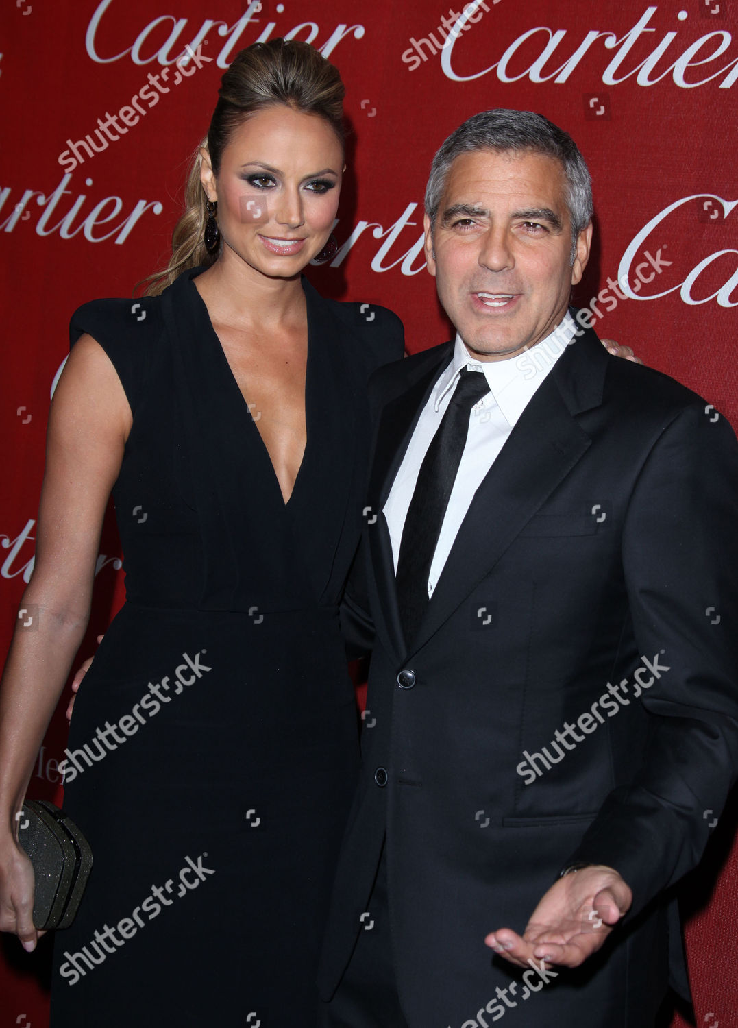George Clooney Stacy Keibler Editorial Stock Photo - Stock Image