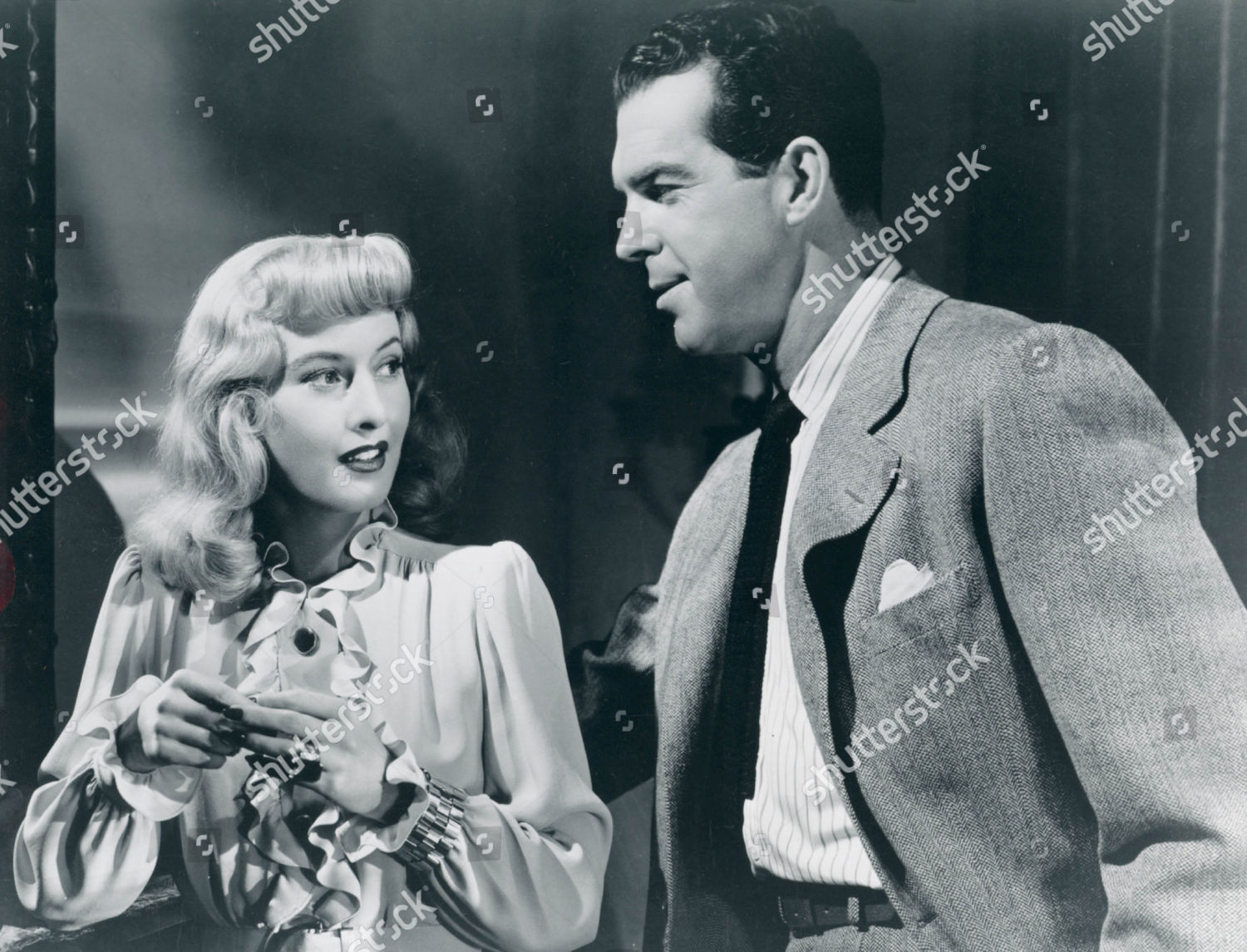 Double Indemnity Barbara Stanwyck Fred Macmurray Editorial Stock Photo ...