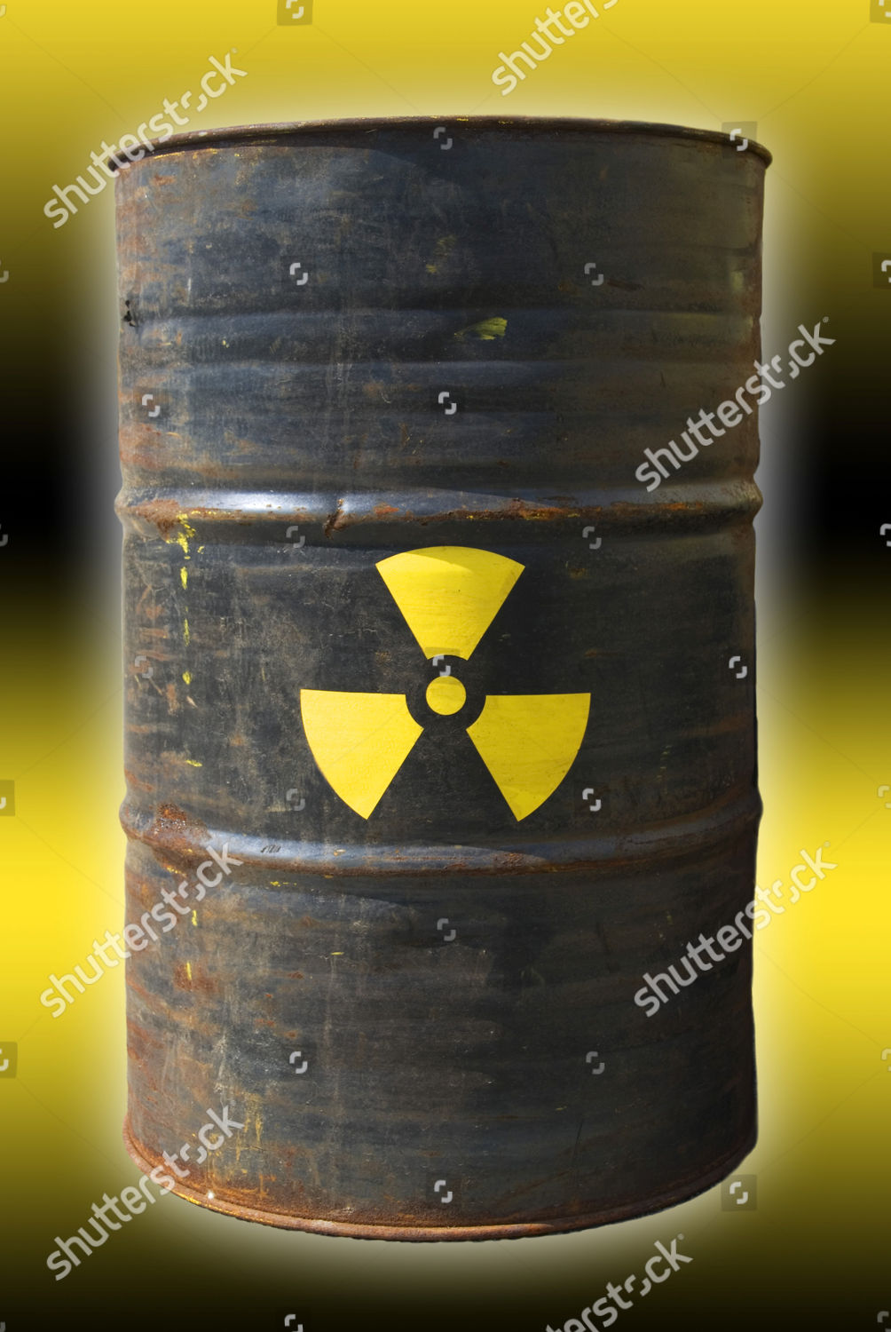 Rusty Barrel Radiation Warning Symbol Editorial Stock Photo - Stock ...