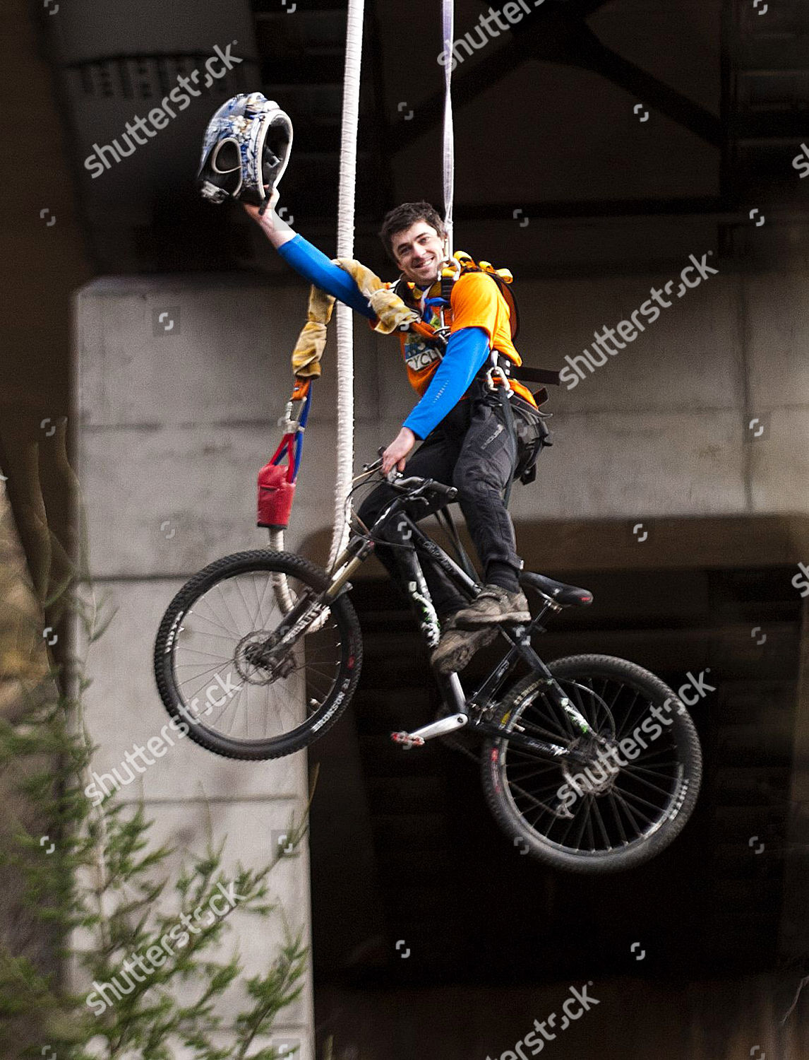 Adam Flint Launches Himself Off Bridge Editorial Stock Photo Stock