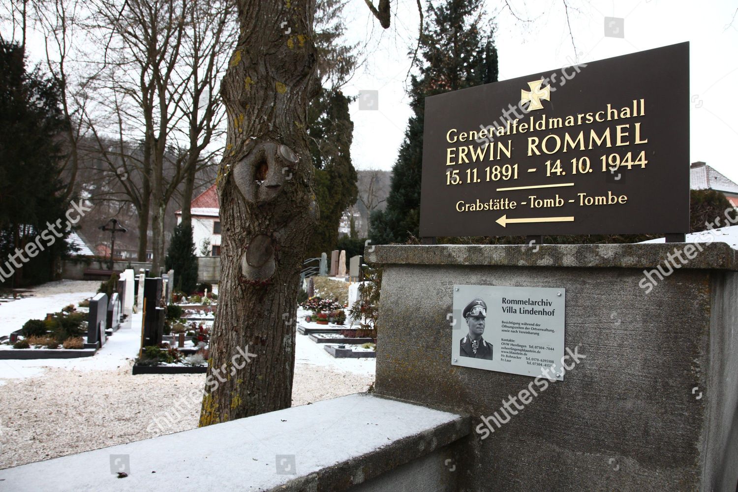 Directions Grave Erwin Rommel Herrlingen Editorial Stock Photo Stock