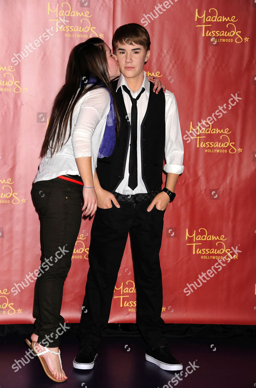 Alisha Purdom Justin Bieber Wax Figure Editorial Stock Photo