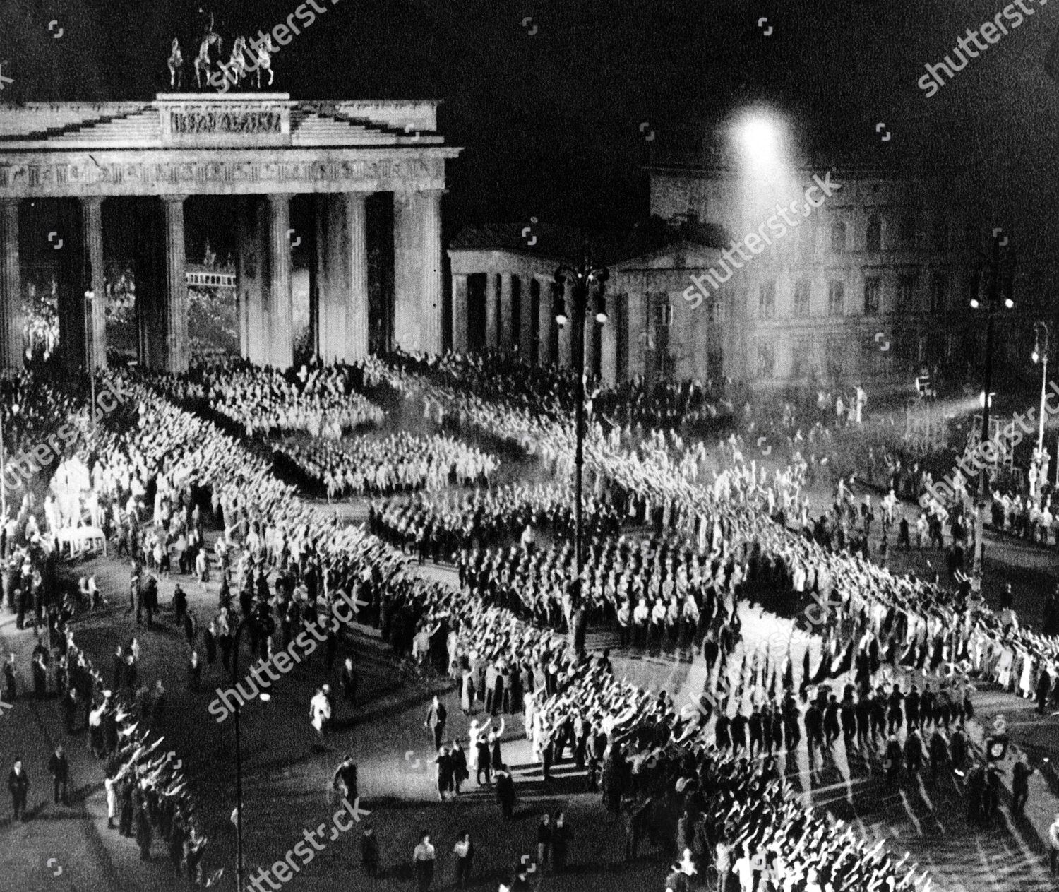 Nazi Stormtroops Parade Through Brandenburg Gate Celebrate Editorial Stock Photo Stock Image Shutterstock