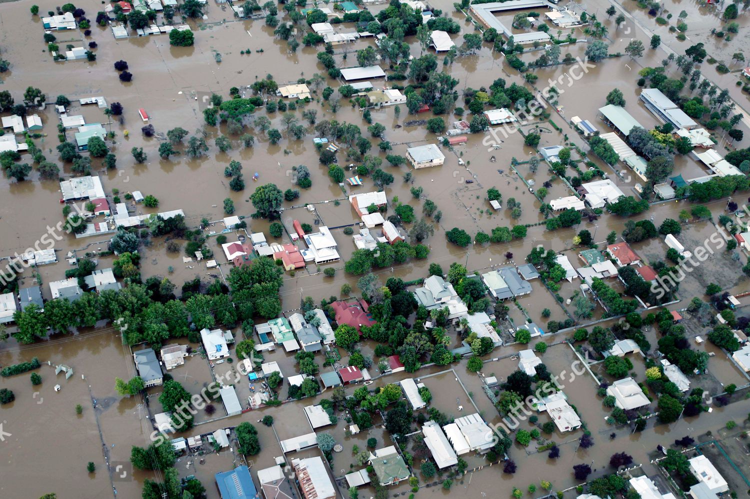 Aerial View Shows Flooding Wagga Wagga Editorial Stock Photo - Stock ...