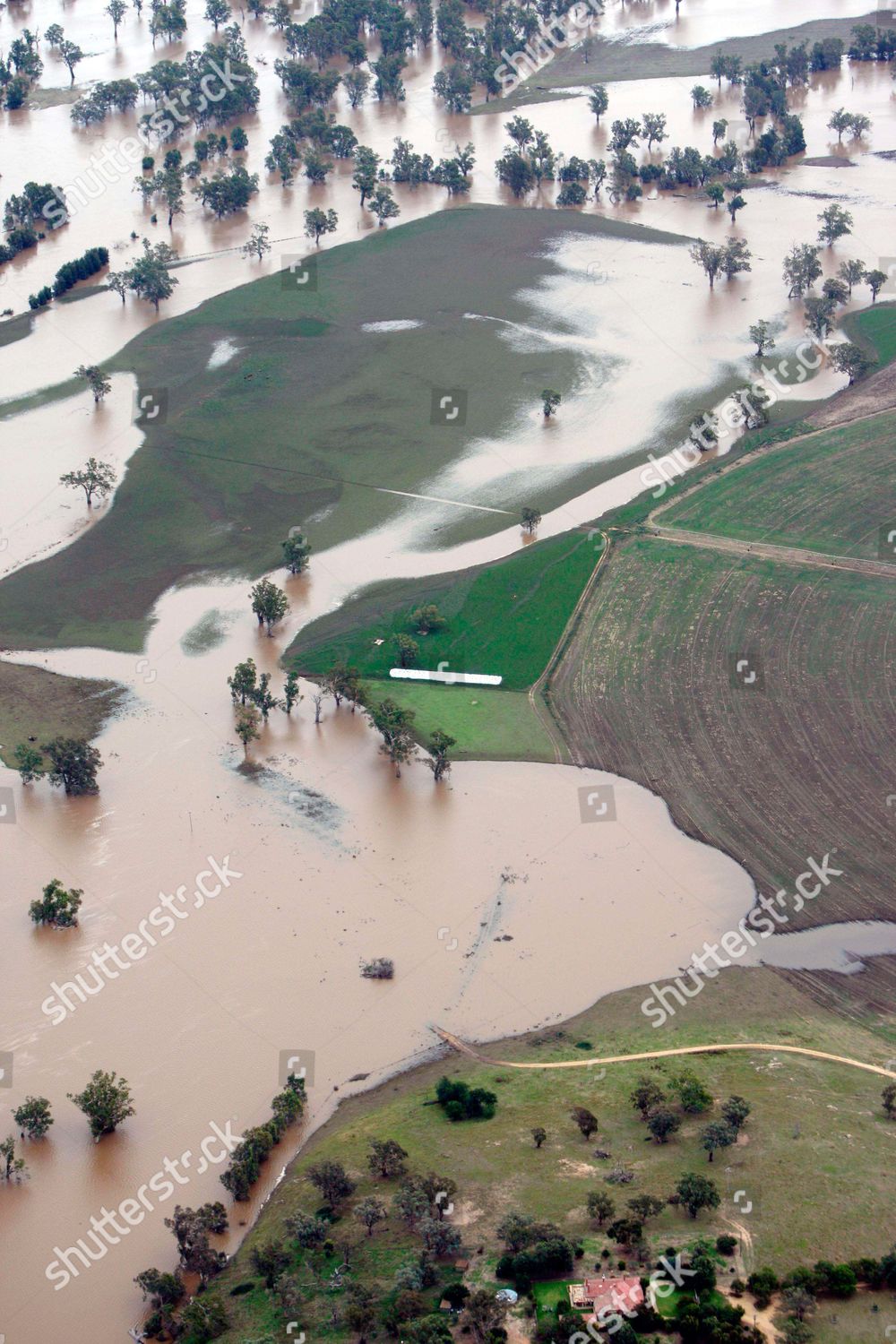 Aerial View Shows Flooding Wagga Wagga Editorial Stock Photo - Stock ...