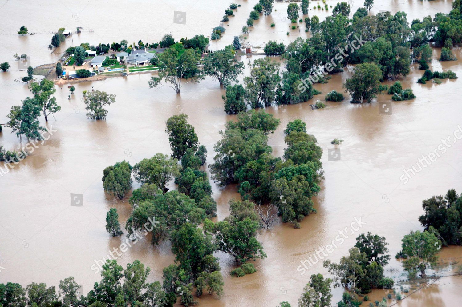 Aerial View Shows Flooding Wagga Wagga Editorial Stock Photo - Stock ...