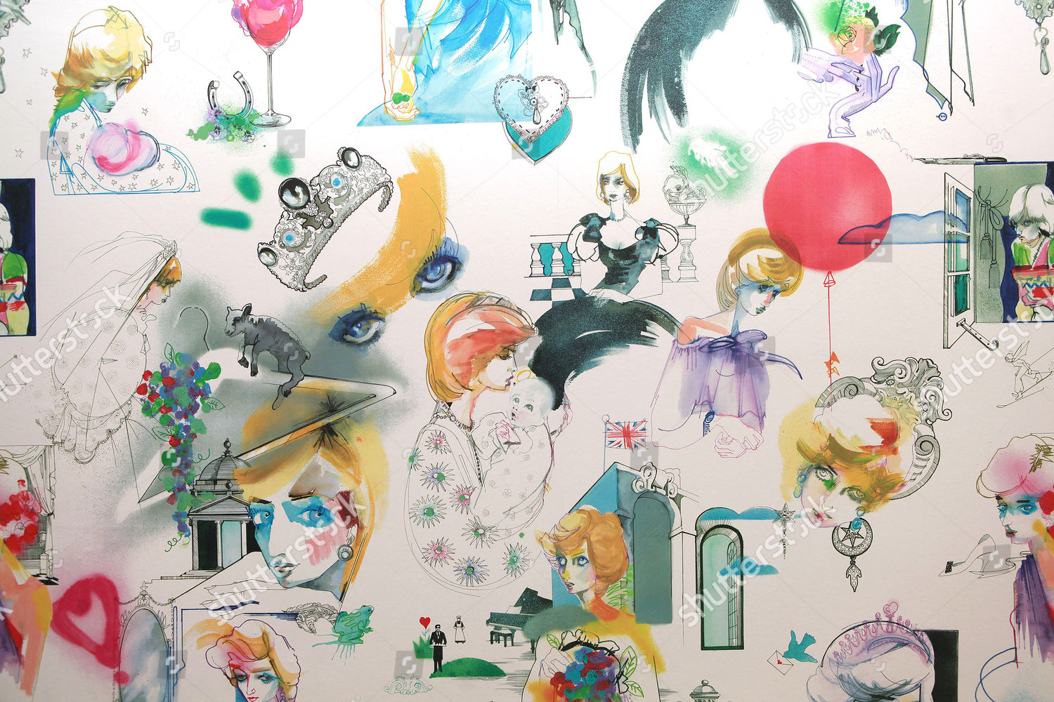 Bespoke Diana Wallpaper By Julie Verhoeven Editorial Stock Photo