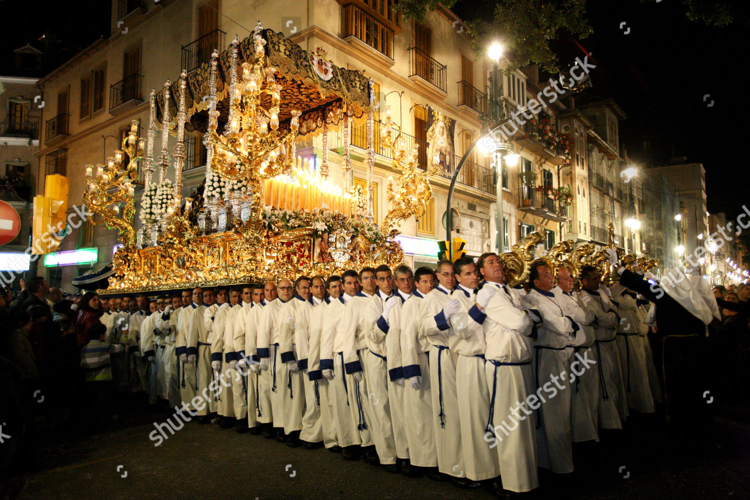 Members Paloma Brotherhood Carrying Trono Float Malaga Editorial Stock Photo Stock Image Shutterstock