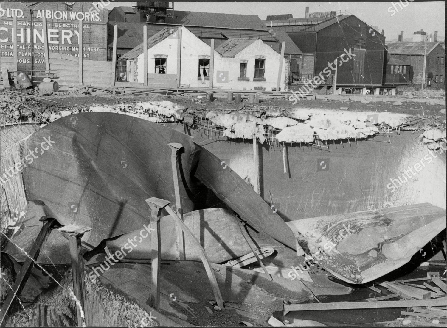 Huge Underground Oil Tank Exploded Killing Editorial Stock Photo