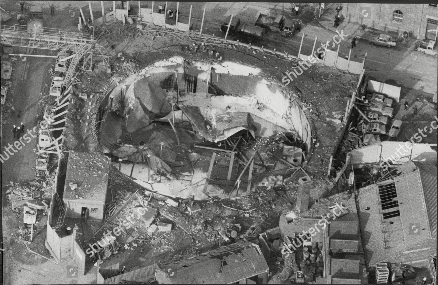 Huge Underground Oil Tank Exploded Killing Editorial Stock Photo