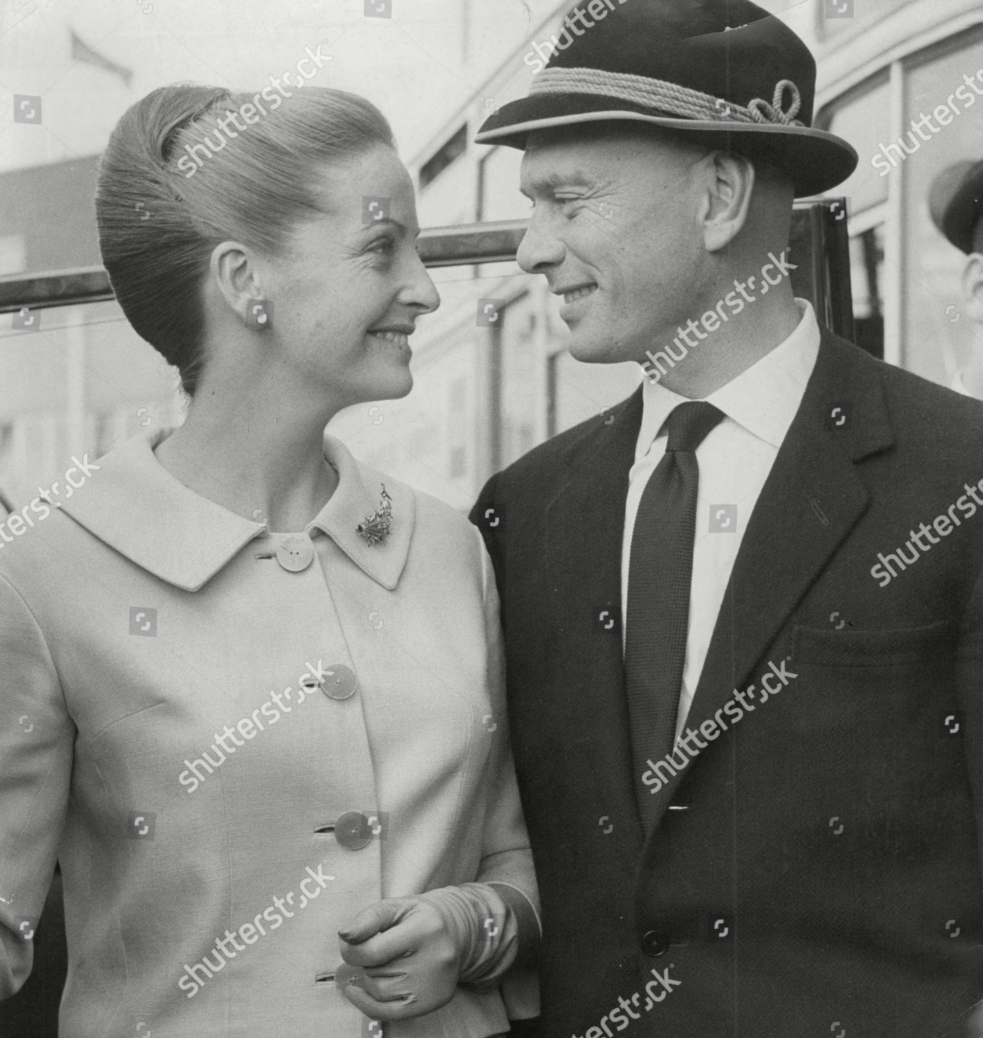 Yul Brynner Wife Doris On Their Honeymoon Editorial Stock Photo photo photo