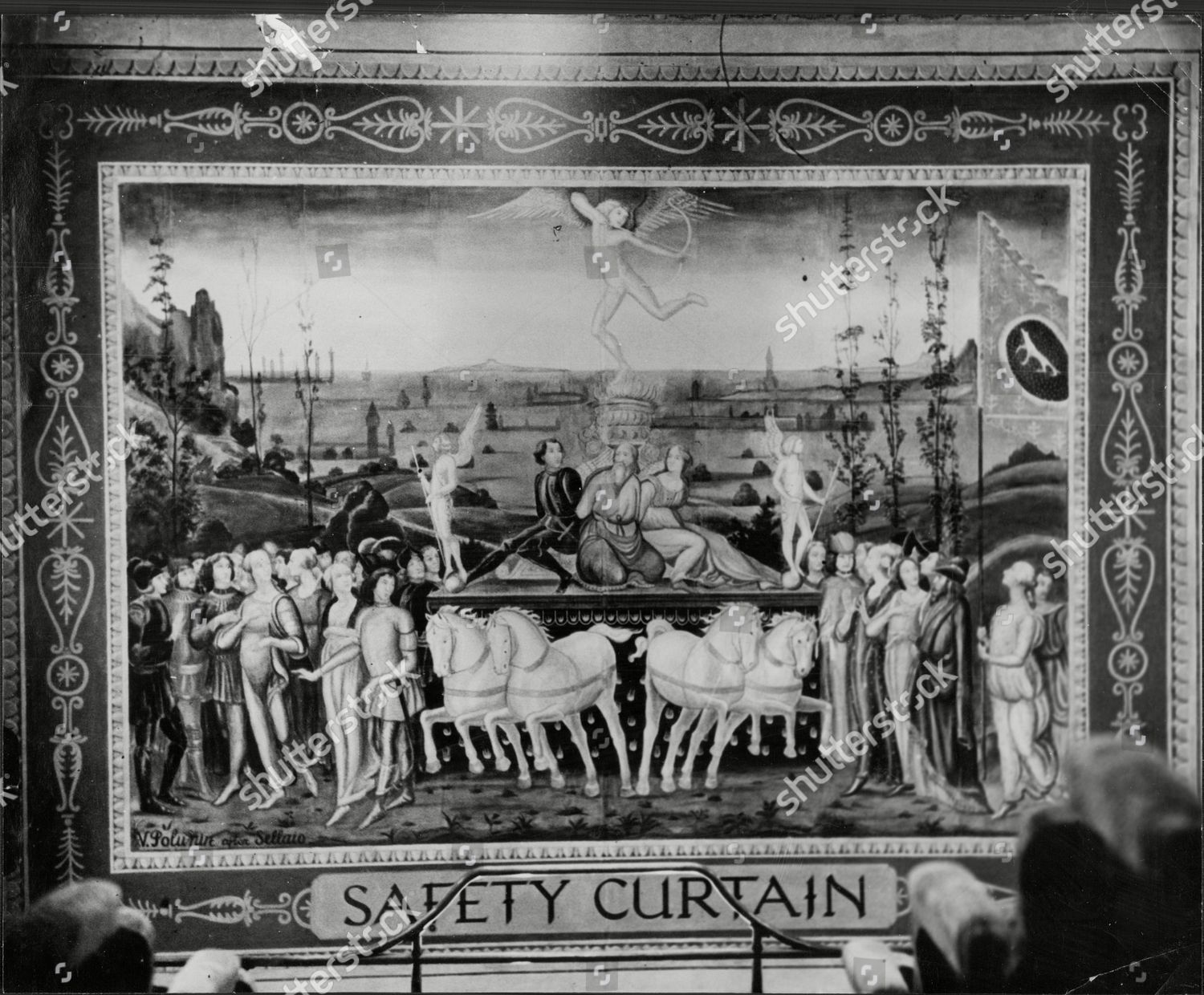 Interior London Phoenix Theatre Showing Safety Curtain Editorial