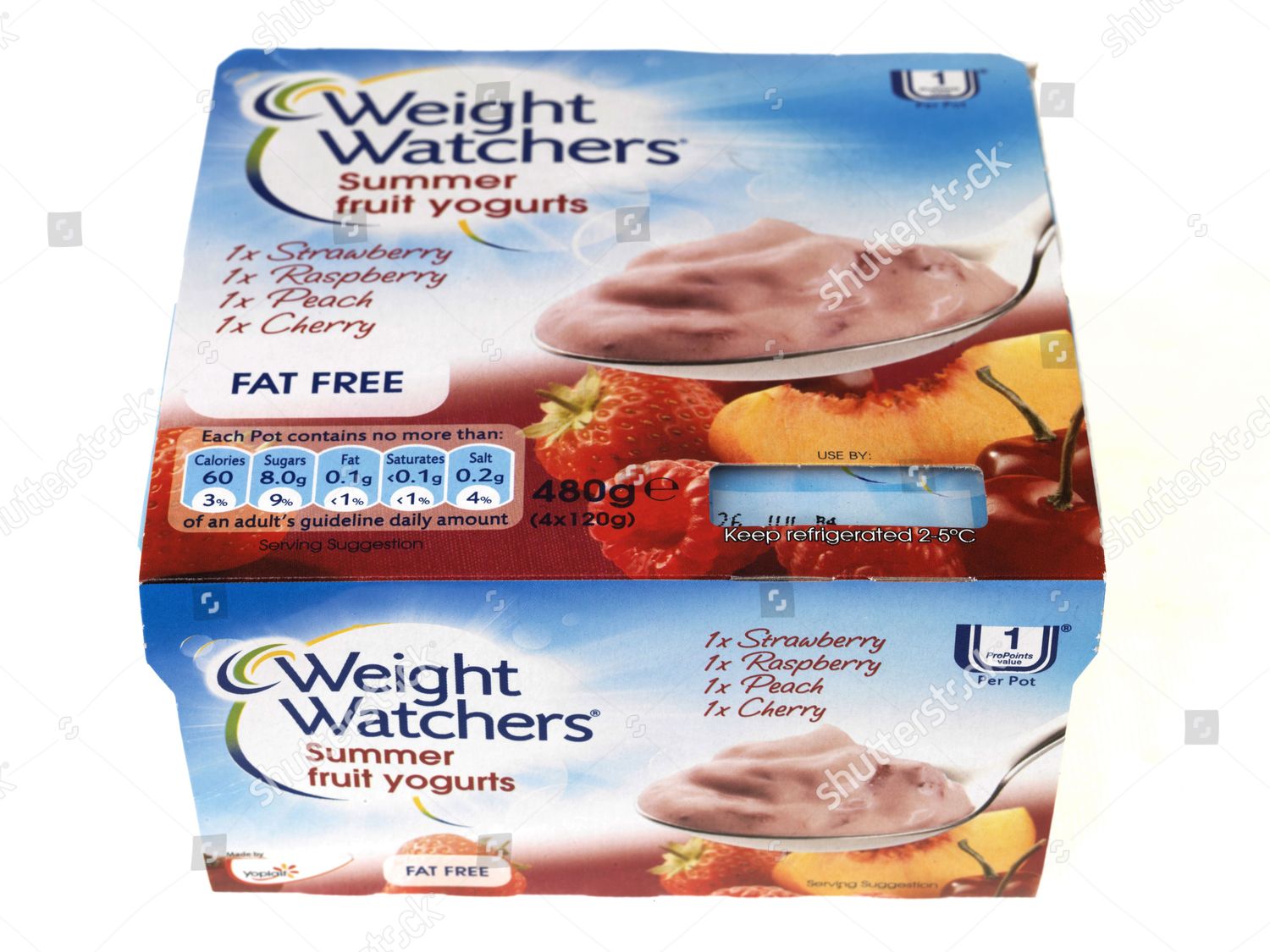 Weight Watchers Summer Fruit Yogurts Editorial Stock Photo Stock