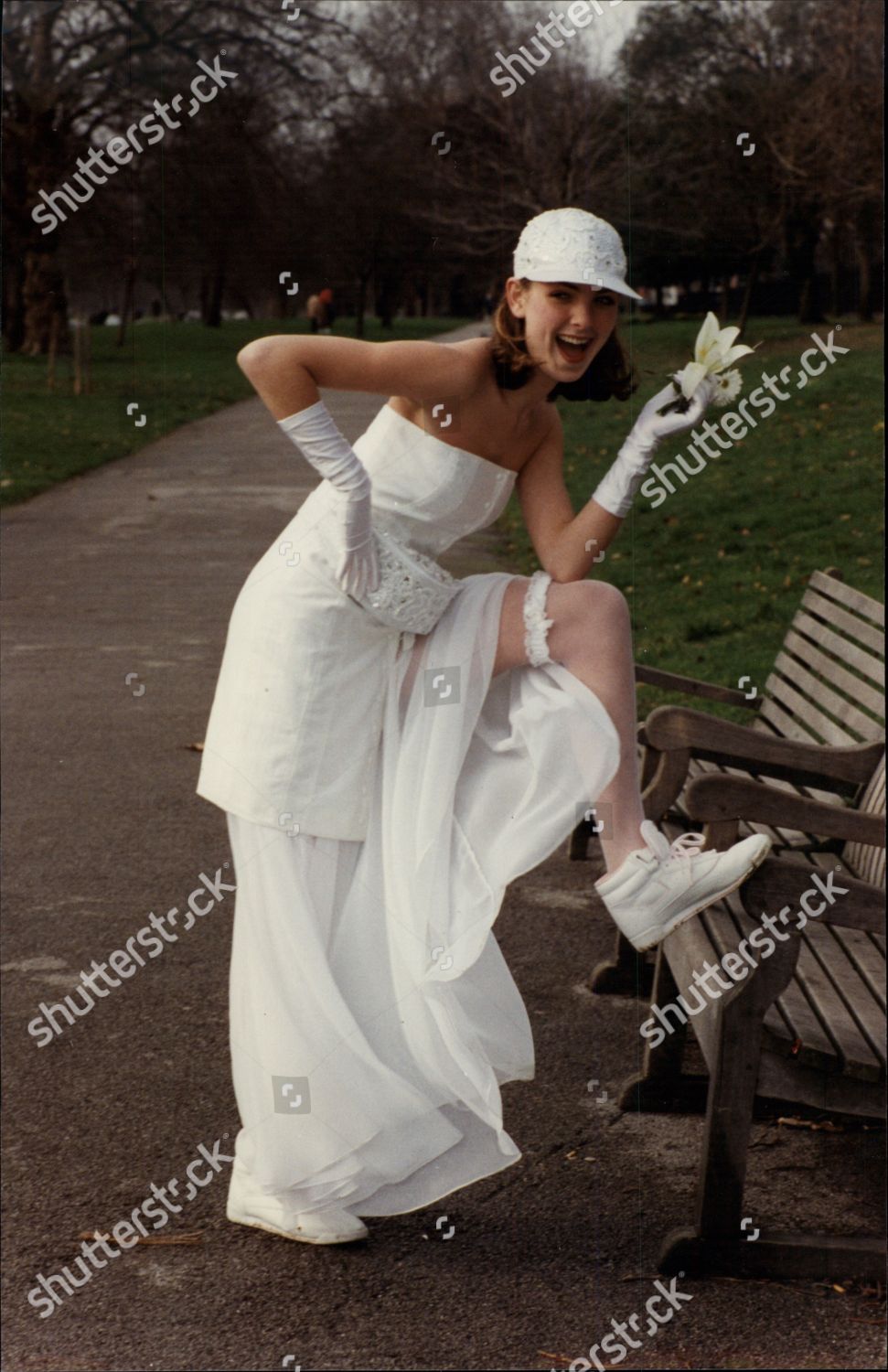 wedding dress with trainers