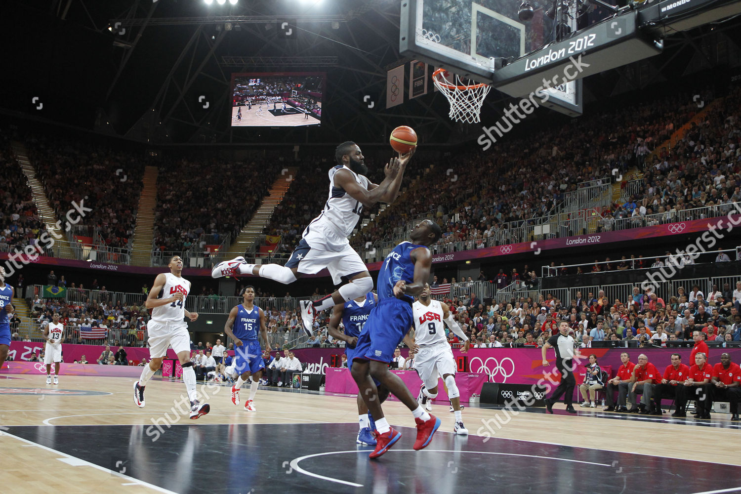 Usa Vs France Basketball Match O2 Editorial Stock Photo Stock Image