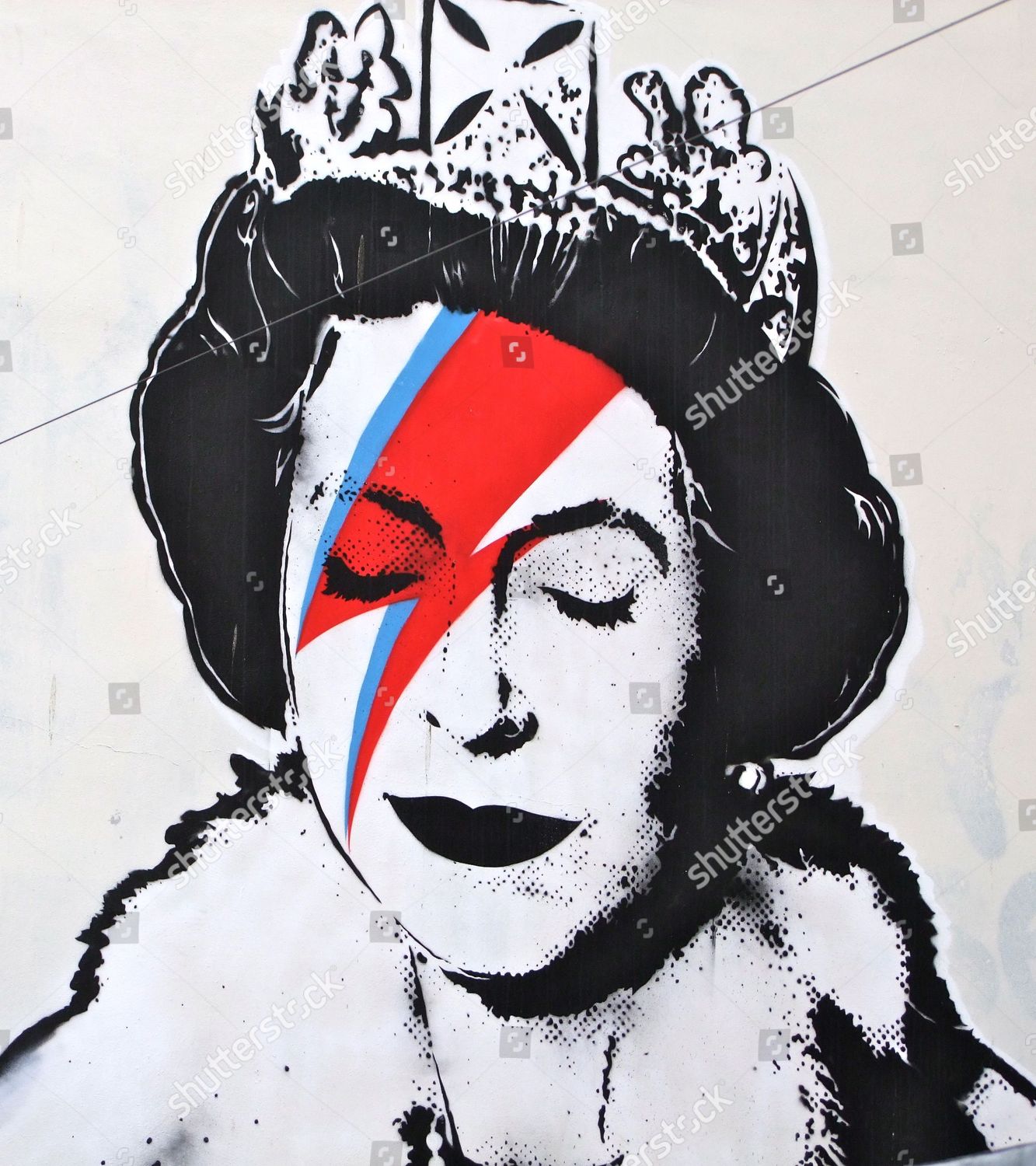 Banksy Artwork Queen Elizabeth Ii Ziggy Editorial Stock Photo - Stock ...