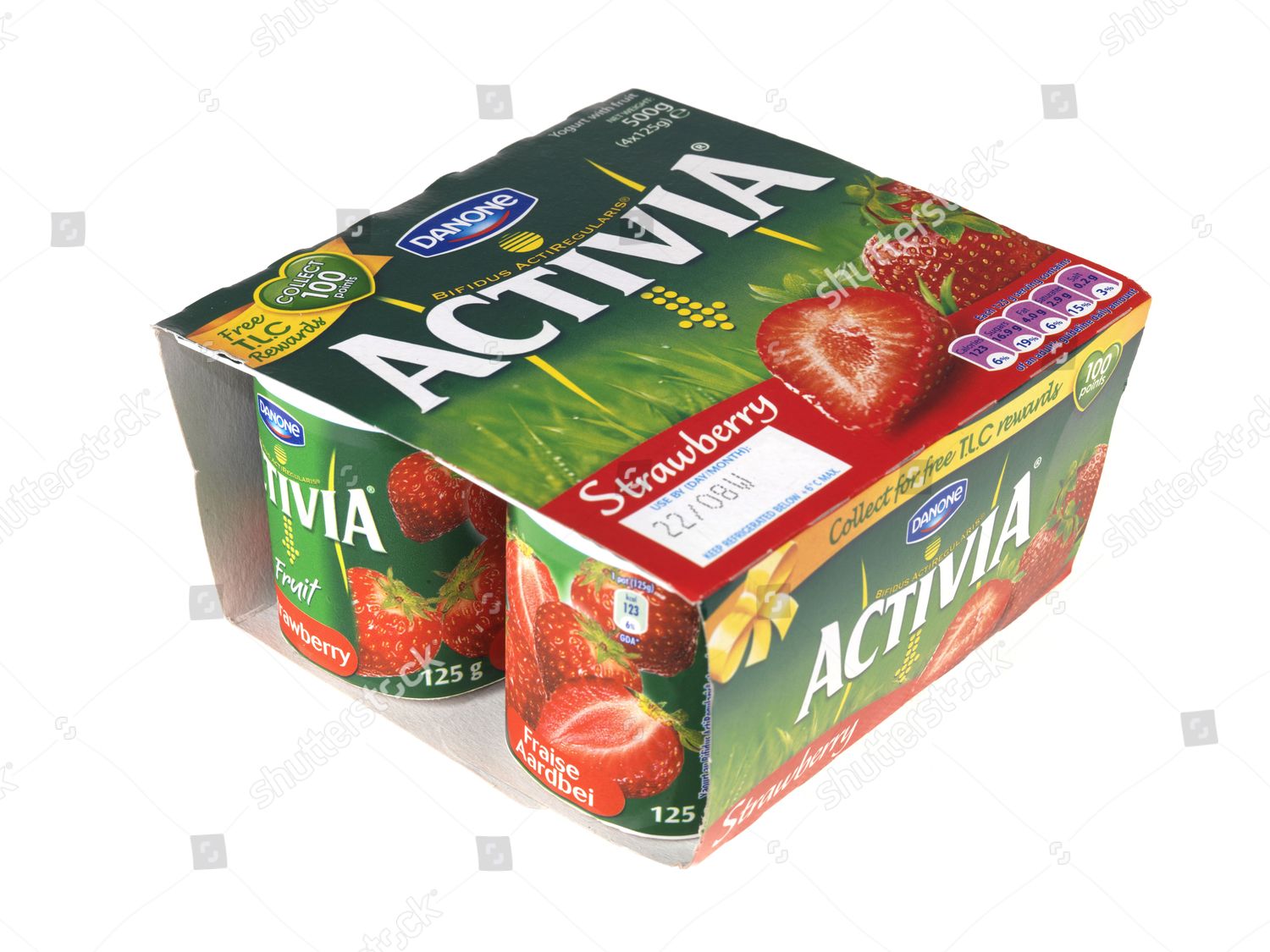 Activia Strawberry Yogurt Editorial Stock Photo - Stock Image ...