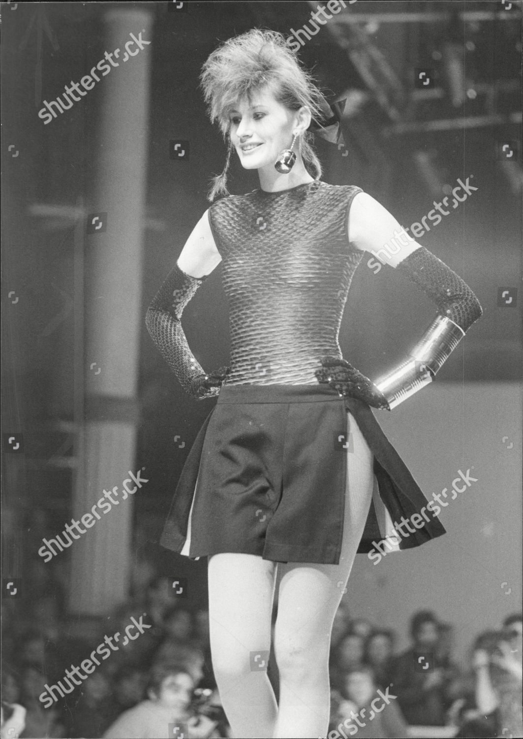 Model Wearing Mini Skirt By Jeanpaul 