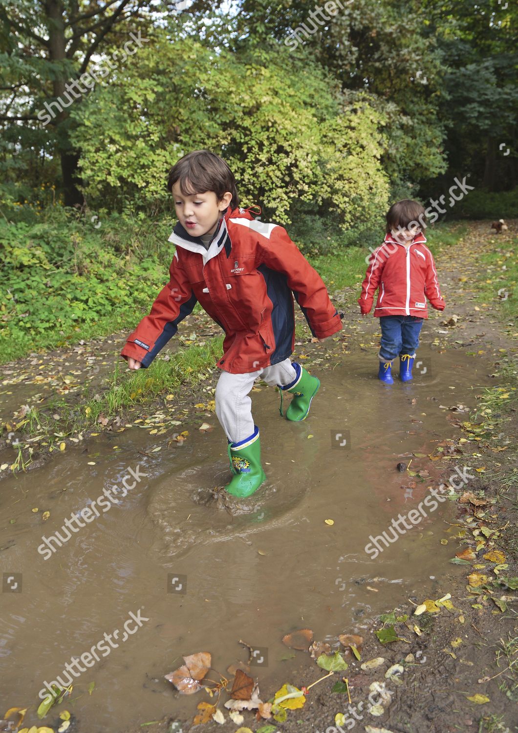 model-released-children-wearing-rubber-boots-editorial-stock-photo