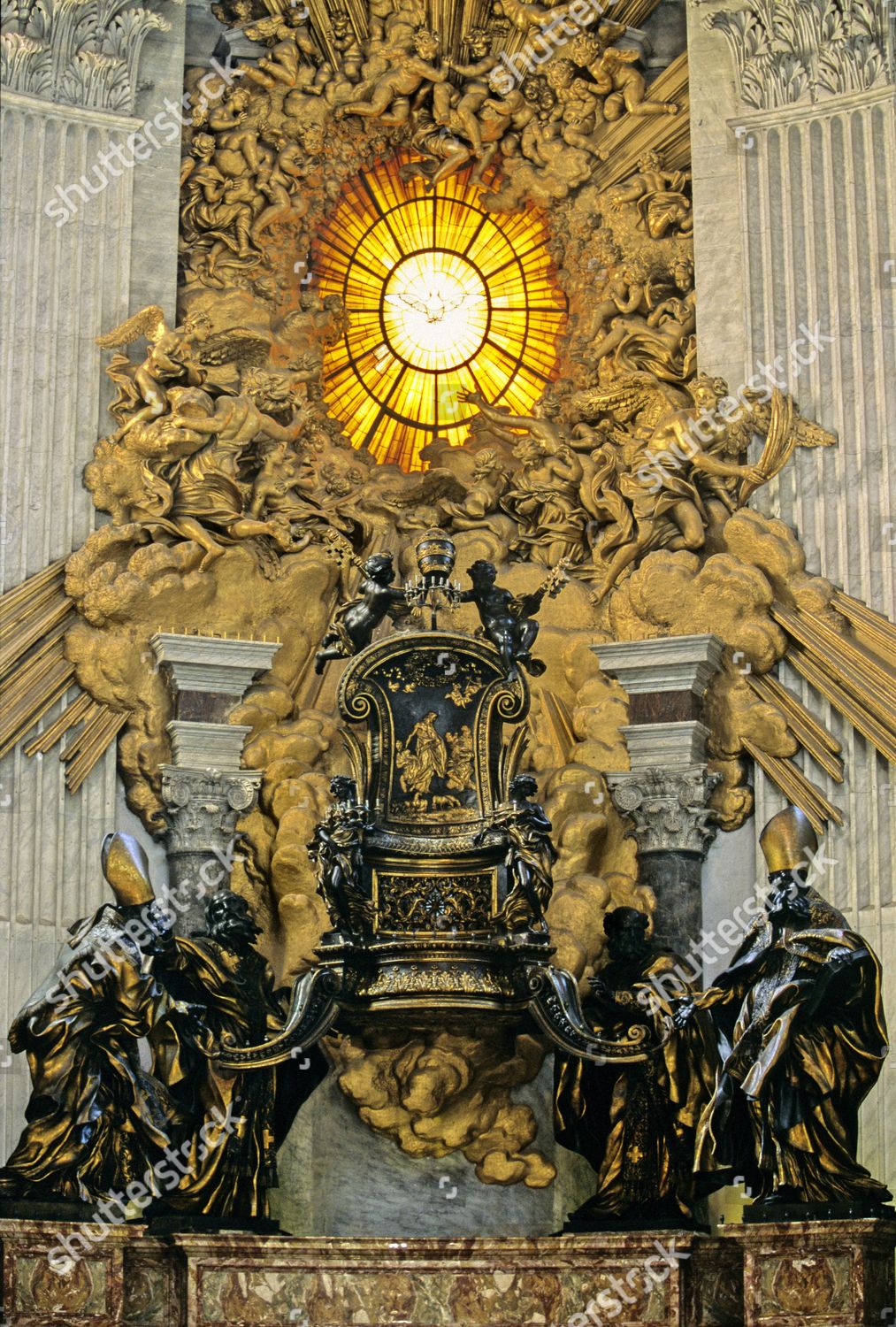 Cathedra Petri Chair Saint Peter Glory Editorial Stock Photo - Stock ...