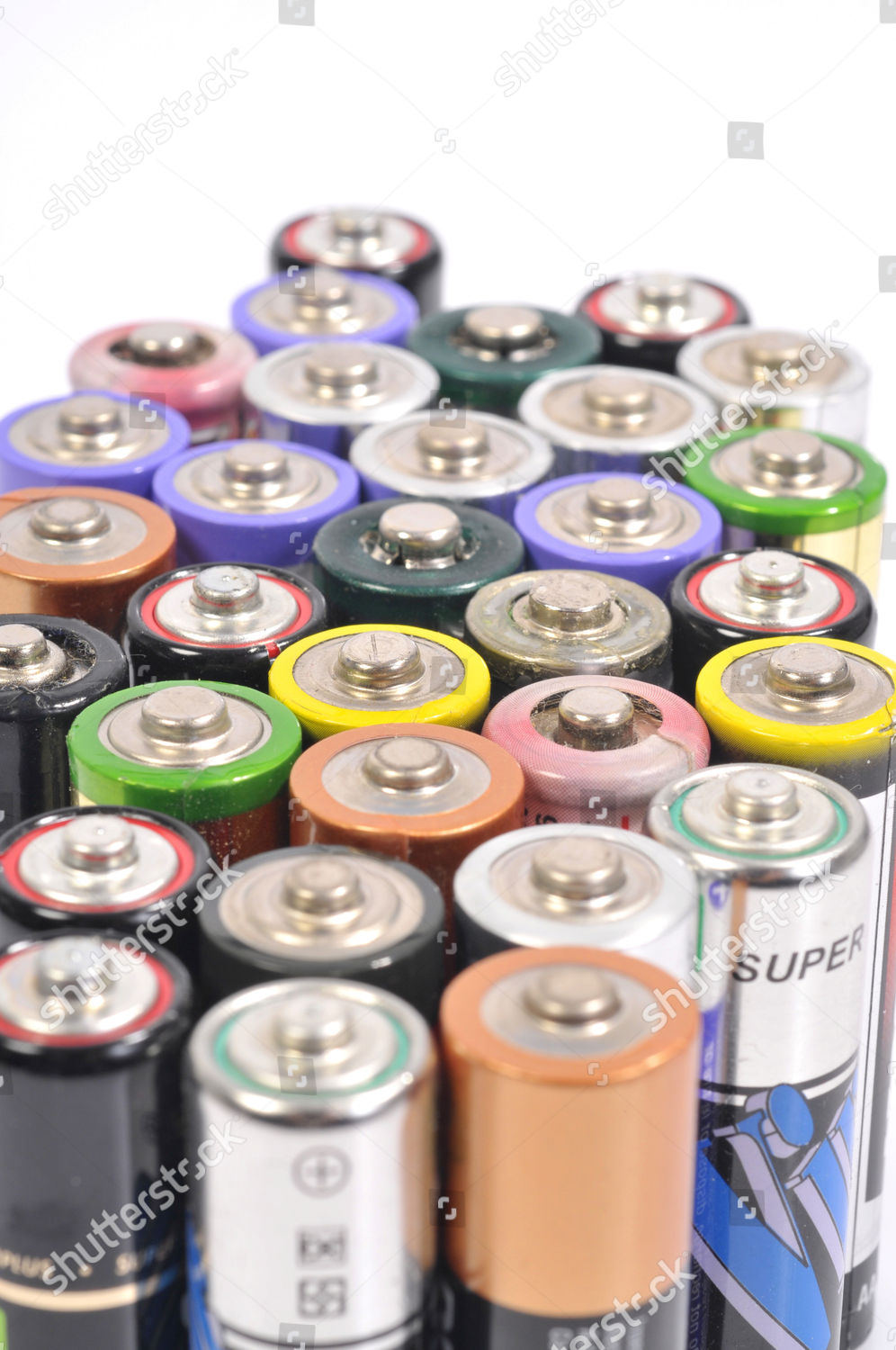 Used Empty Aa Rechargeable Batteries Editorial Stock Photo Stock