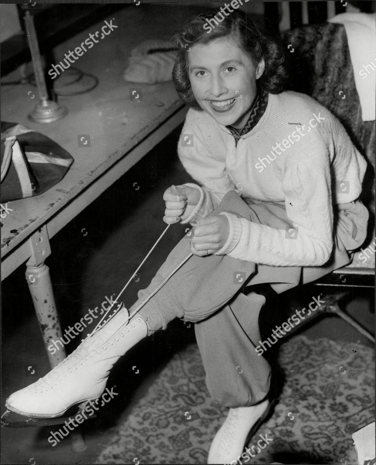 Figure Skater Ice Skater Cecilia Colledge Editorial Stock Photo Stock