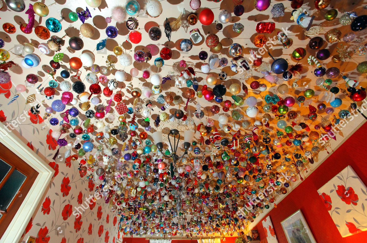 Baubles Covering Sylvia Popes Ceiling Editorial Stock Photo