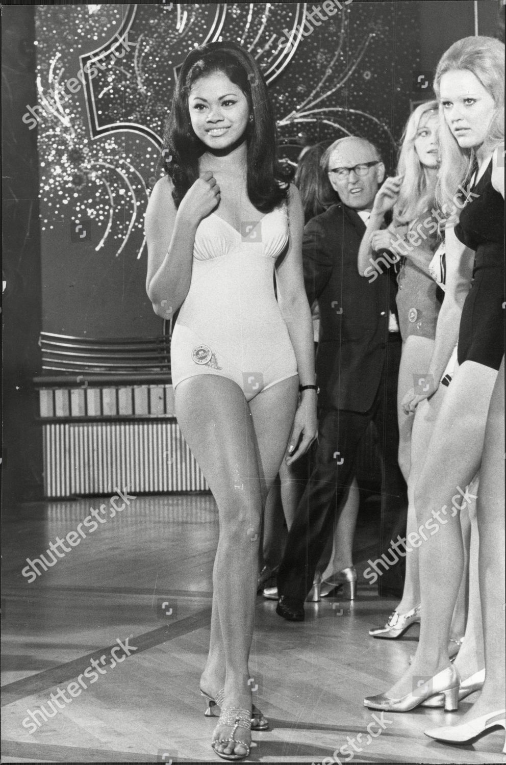 Beauty Queen Yalande Ahlip Miss Ceylon 1970 Foto Editorial En