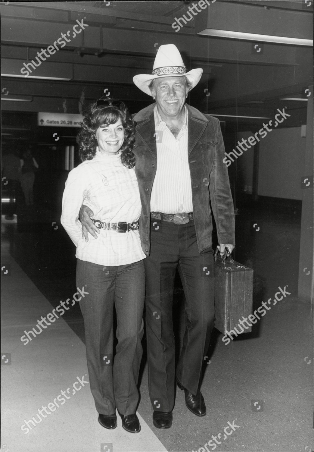 Howard Keel Actor Singer Wife Judy Foto de stock de contenido