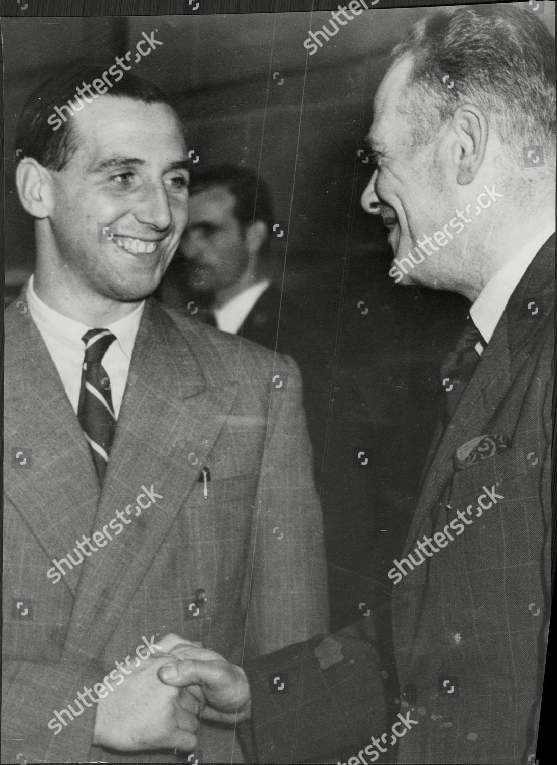 Footballer Tommy Lawton His New Manager Editorial Stock Photo - Stock