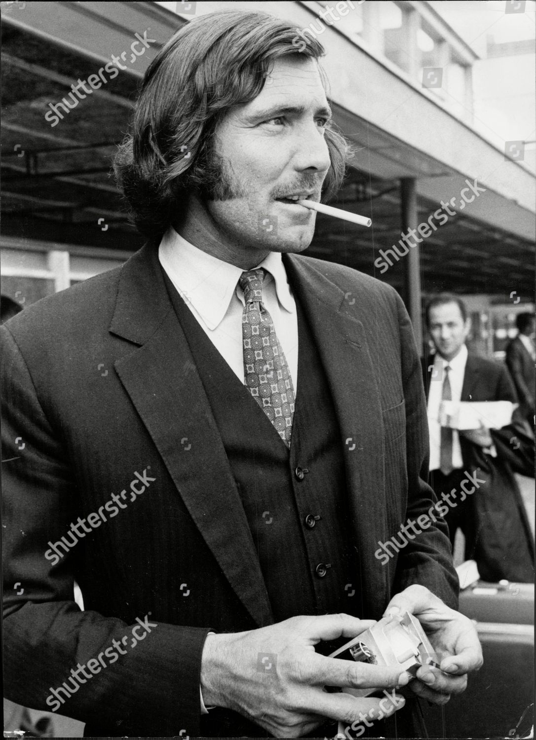 ACTOR GEORGE LAZENBY HEATHROW AIRPORT Editorial Stock Photo - Stock
