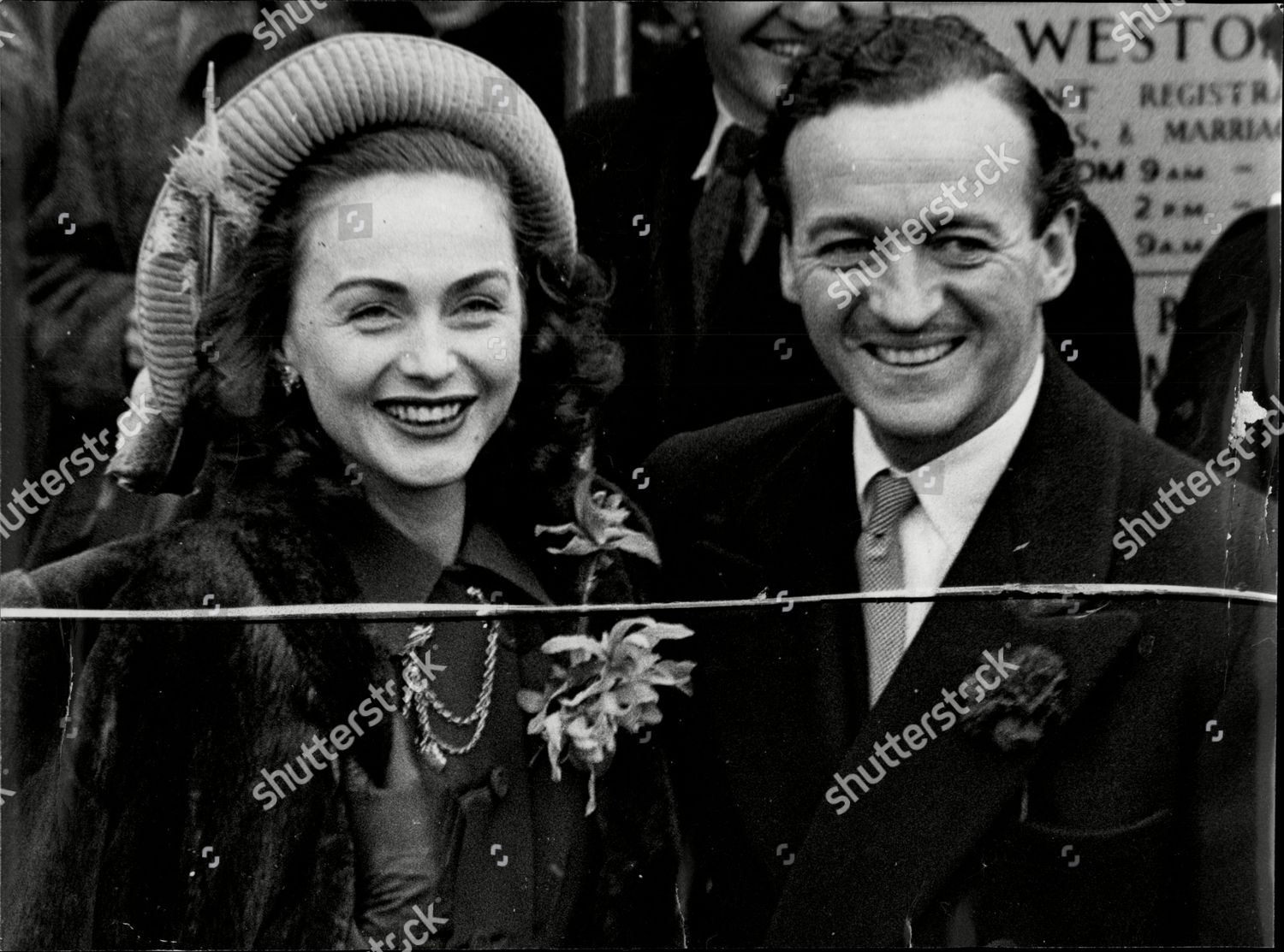 David Niven Actor Wife Hjordis Tersmeden Editorial Stock Photo - Stock ...