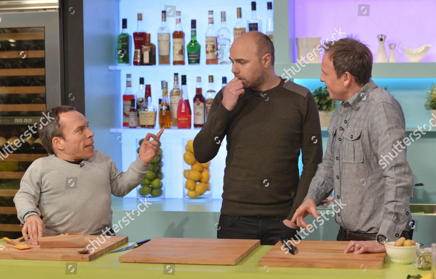 Warwick Davis Karl Pilkington Tim Lovejoy Editorial Stock Photo - Stock