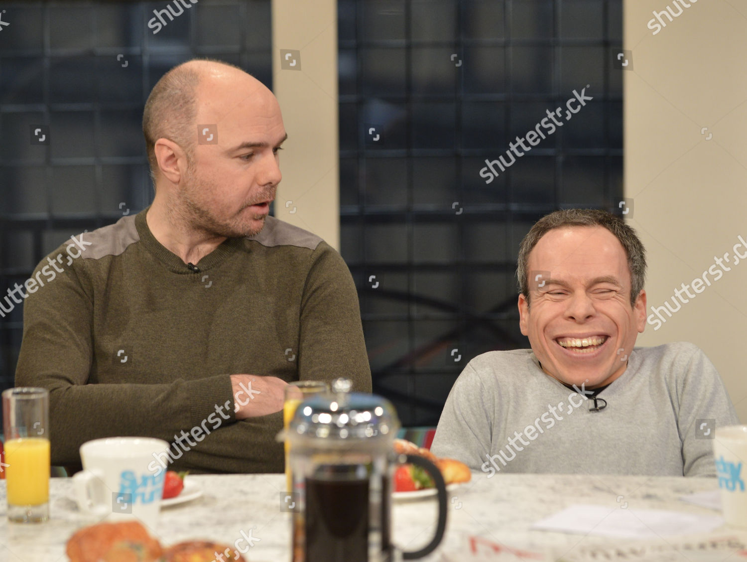 Karl Pilkington Warwick Davis Editorial Stock Photo - Stock Image