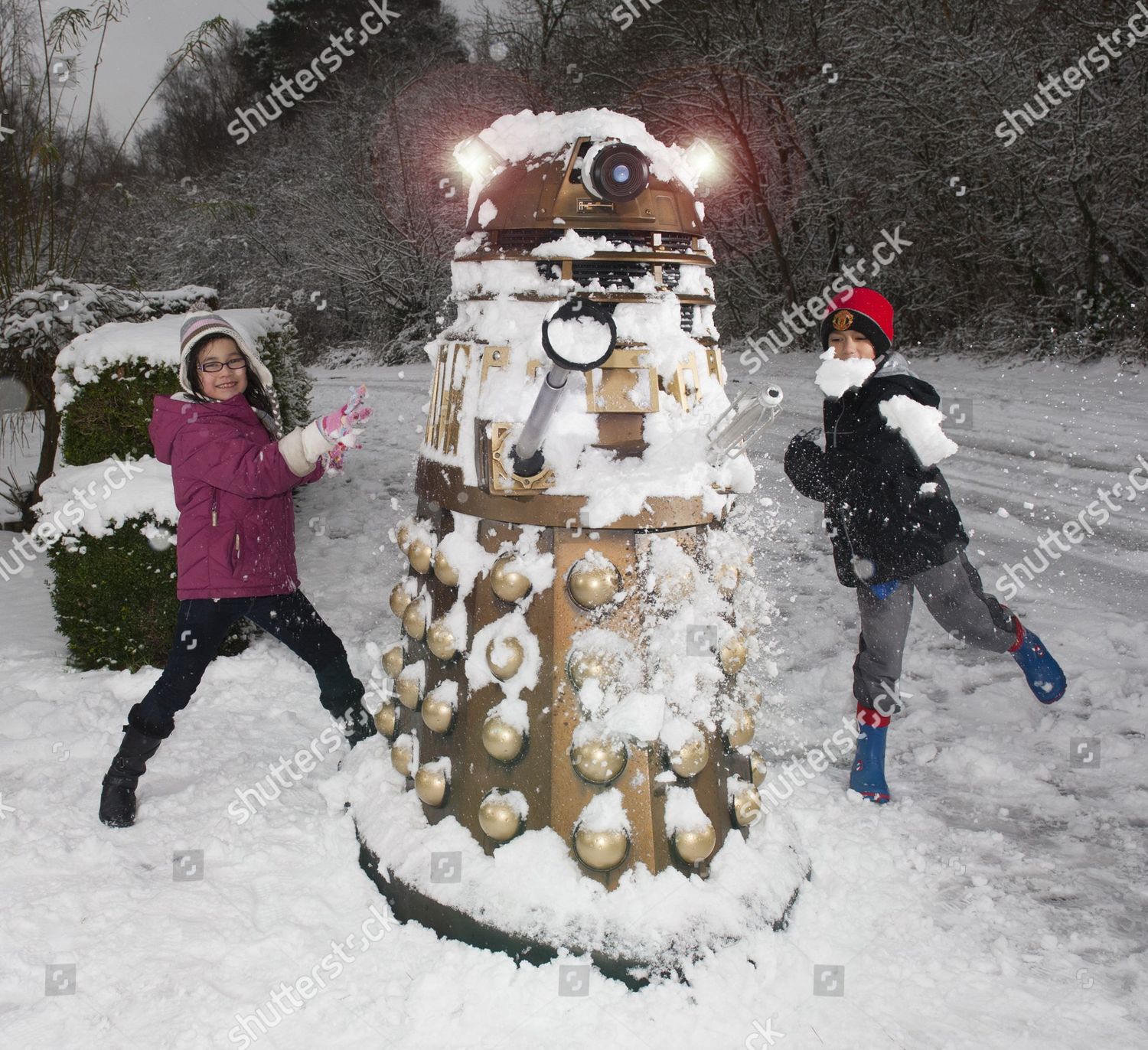 Dalek Snow Dibden Purlieu Near Southampton Being Foto