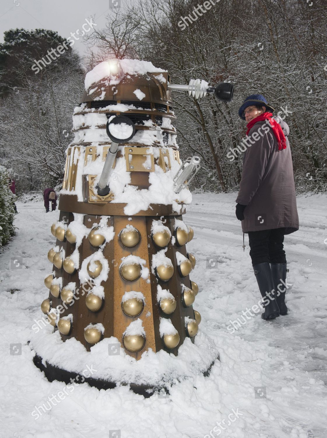 Dalek Snow Dibden Purlieu Near Southampton Foto Editorial En