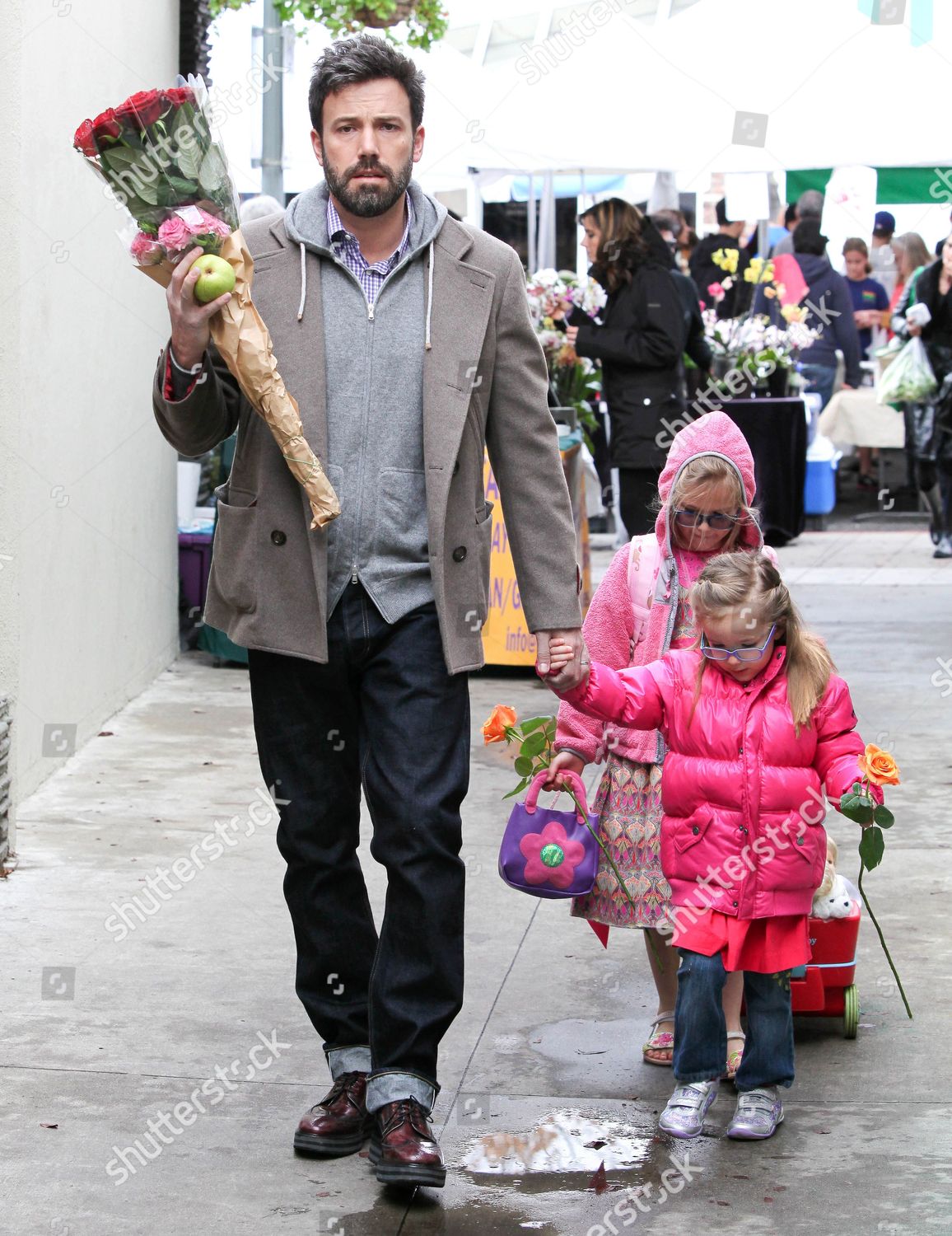 Ben Affleck Daughters Violet Seraphina Affleck Editorial Stock Photo ...