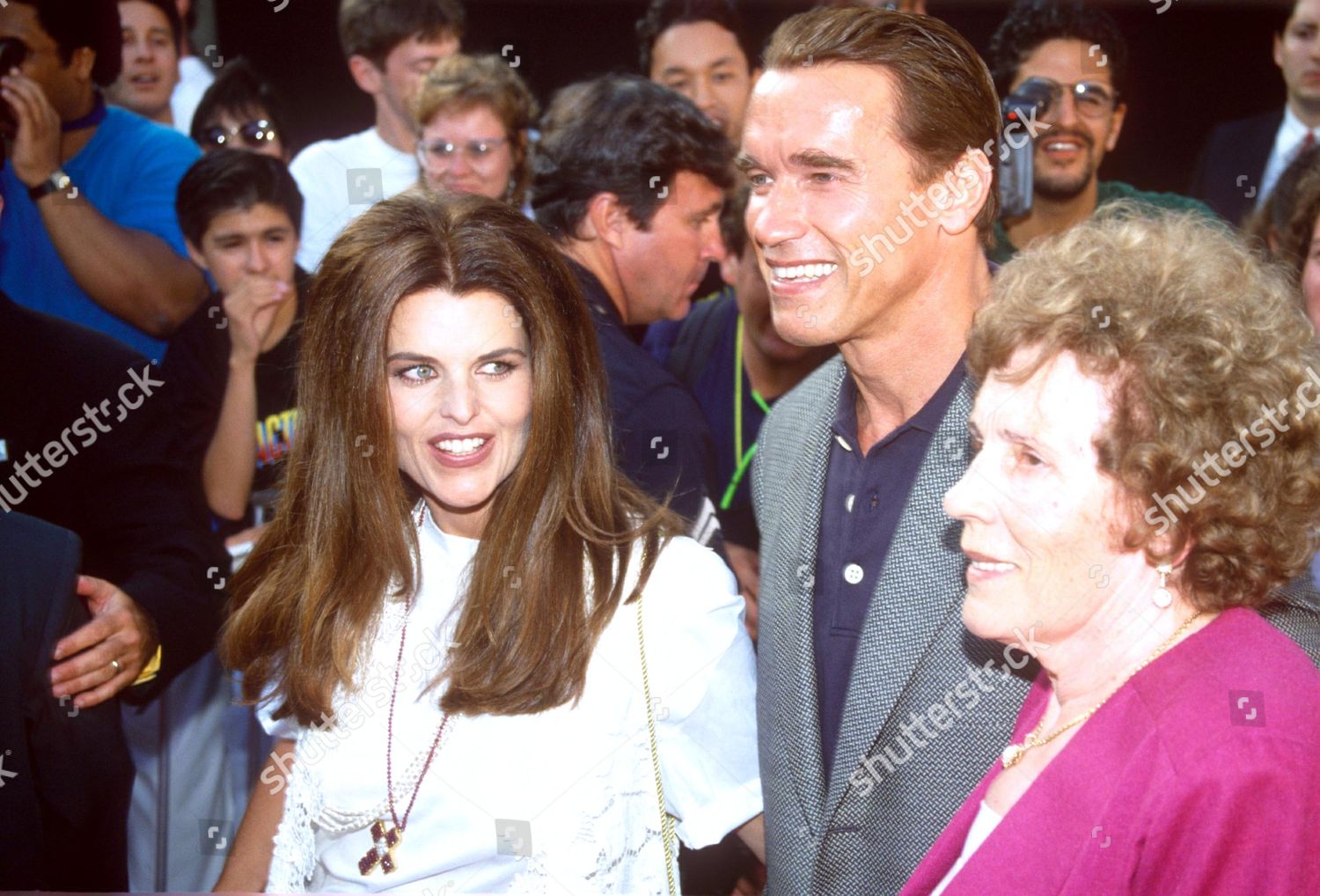 Arnold Schwarzenegger His Mother Aurelia Wife Editorial Stock Photo