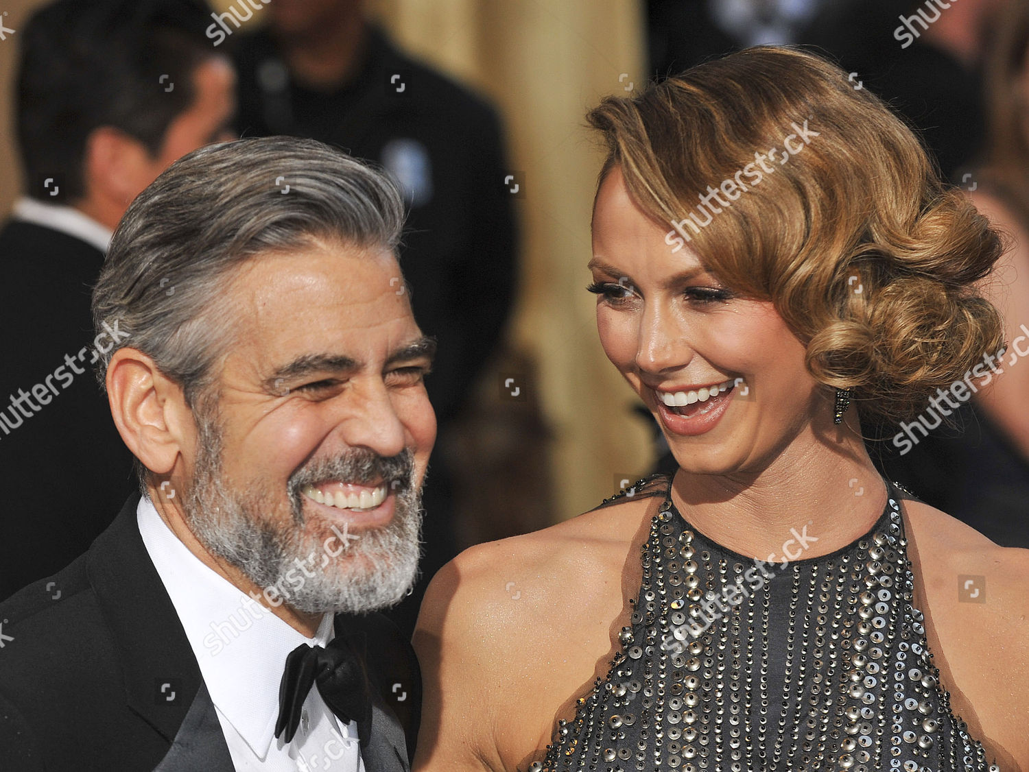 GEORGE CLOONEY STACY KEIBLER Editorial Stock Photo - Stock Image