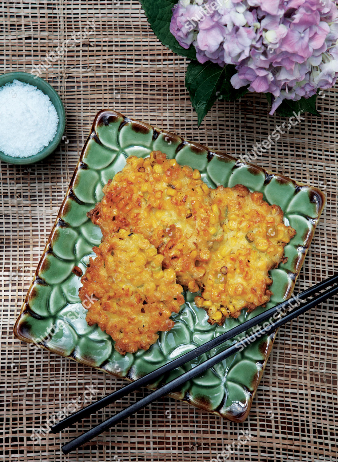 Japanese Farm Food Corn Kakiage Fritters Editorial Stock Photo - Stock ...