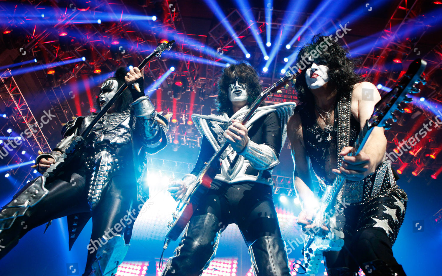 Kiss Gene Simmons Tommy Thayer Paul Stanley Editorial Stock Photo