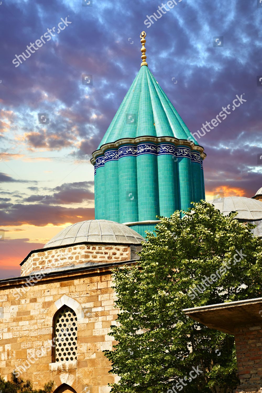 Mevlana Museum Blue Domed Mausoleum Jalal Editorial Stock Photo - Stock ...